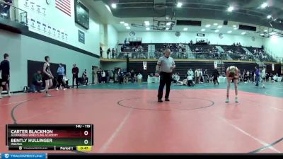 119 lbs Cons. Round 1 - Carter Blackmon, Alexandria Wrestling Academy vs Bently Hullinger, Indiana