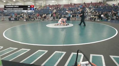 138 lbs Cons. Rd Of 32 - Massimo Ortiz, Arete Wrestling Academy vs Carsun Hinkelmann, Inland Northwest Training Center INWTC
