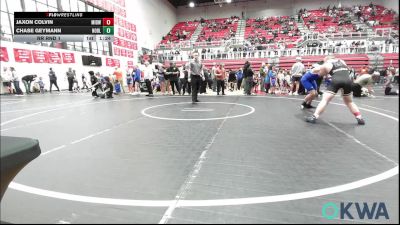 155 lbs Rr Rnd 1 - Jaxon Colvin, Midwest City Bombers Youth Wrestling Club vs Chase Geymann, Noble Takedown Club
