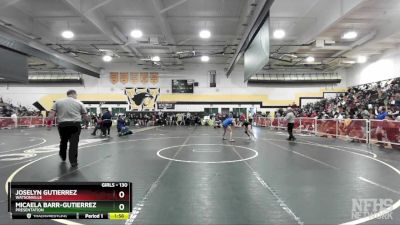 120 lbs Semifinal - Jocelyn Mendoza, Gilroy vs Ava Mendoza, Terra Nova