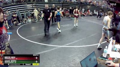 105 lbs Semis & 1st Wrestleback (8 Team) - Hawk Smith, Team Missouri vs Bryce Siem, Minnesota Gold