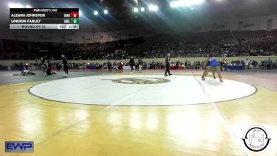 160 lbs Round Of 32 - Aleana Johnston, Deer Creek Wrestling vs London Farley, Greenwood Wrestling Academy