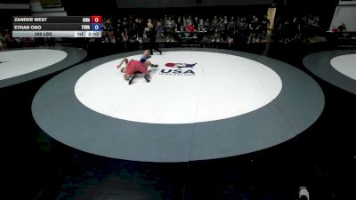 285 lbs Zander West, IEWA - Inland Empire Wrestling Association vs Ethan Ono, TCWA - Tri-Counties Wrestling Association