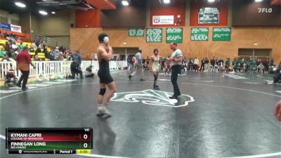 141 lbs 5th Place Match - Finnegan Long, Rio Hondo vs Kymani Capri, College Of Redwoods