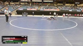 165 lbs Cons. Semi - 2 Rysan Leong, Menlo vs 6 Shadrick Slone, Campbellsville