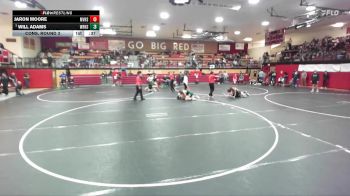 190 lbs Cons. Round 3 - Jaron Moore, Mountain View High School vs Will Adams, Wood River High School