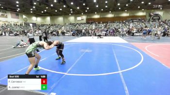 156 lbs Quarterfinal - Frankie Carrasco, The Pride Of Nevada vs Alijah Juarez, Greenwave Youth WC