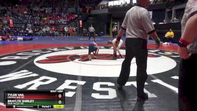 64 lbs Cons. Round 2 - Tyler Vail, Lincoln-Way WC vs Braylyn Shirley, Sauk Valley WC