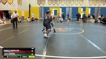 285 lbs Semifinals (8 Team) - Liam Higgins, Wellington Community Hs vs Daguy Massillon, South Dade