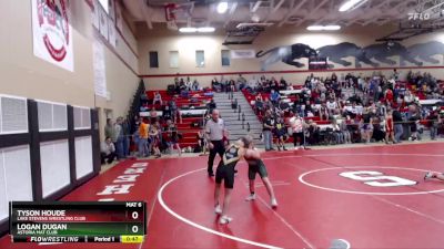 77 lbs Semifinal - Tyson Houde, Lake Stevens Wrestling Club vs Logan Dugan, Astoria Mat Club