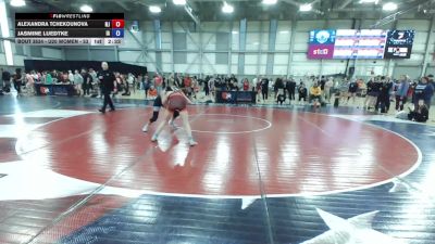 U20 Women - 53 lbs Cons. Round 3 - Alexandra Tchekounova, NJ vs Jasmine Luedtke, IA