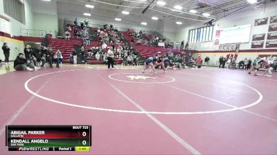 190 lbs 1st Place Match - Kendall Angelo, OAK PARK vs Abigail Parker, GALLATIN
