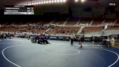 120-D2 Champ. Round 1 - Breidyn Ralls, Canyon View High School vs Edson Pacheco, Barry Goldwater High School