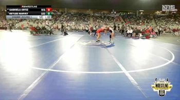 G5A-140 lbs Champ. Round 1 - Keylee Harvey, CACHE (Girls) vs Gabriela Ortiz, POTEAU (Girls)