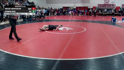 107 lbs Cons. Round 3 - Damian Diaz, Sibley East vs McCoy Marthaler, Marshall