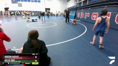 71 lbs Champ. Round 2 - Jaxton Hatley, Torrington Wrestling Club vs Bryce Reid, Glenrock Wrestling Club