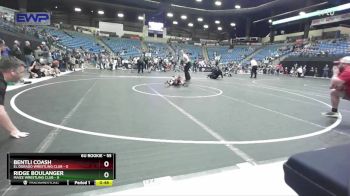 55 lbs Champ. Round 1 - Bentli Coash, El Dorado Wrestling Club vs Ridge Boulanger, Maize Wrestling Club