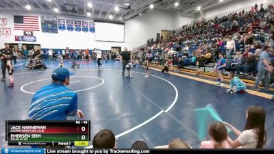 45 lbs Quarterfinal - Jace Hanneman, Casper Wrestling Club vs Emersen Seim, Douglas WC