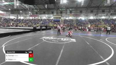 115 lbs Round Of 32 - Bentley Farmer, North Fork Miners vs Robert Olson, Highland Middle School