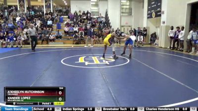 134 lbs Champ. Round 1 - Xander Lopez, Beauregard HS vs A`kheelyn Hutchinson, Tallassee