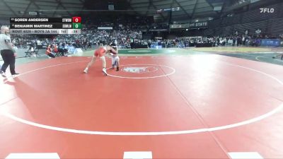 Boys 3A 144 lbs 7th Place Match - Benjamin Martinez, Sedro-Woolley vs Soren Andersen, Stanwood