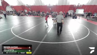 80-85 lbs Round 4 - Rohwen Aultman, Iowa-Grant Youth Wrestling Club vs Mya Guyette, X-Factor Elite Wrestling