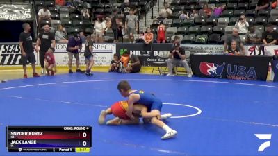 63 lbs Cons. Round 4 - Snyder Kurtz, KS vs Jack Lange, IA