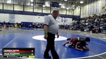 125 lbs Cons. Semi - CAMERON TOSTON, Wasilla High School vs Frank McCormick, Palmer High School