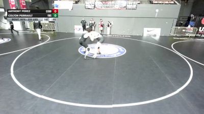 225 lbs Champ. Rd Of 16 - Colton Perrault, Vacaville Wrestling Club vs Anthony Perez, Central Coast Most Wanted Wrestling Club