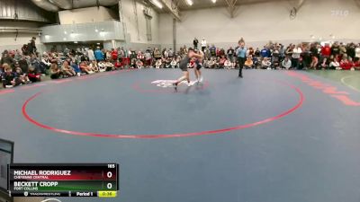 165 lbs Cons. Round 5 - Beckett Cropp, Fort Collins vs Michael Rodriguez, Cheyenne Central