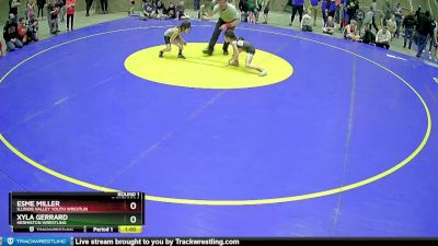 50 lbs Round 1 - Esme Miller, Illinois Valley Youth Wrestlin vs Xyla Gerrard, Hermiston Wrestling