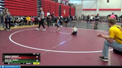 45 lbs Cons. Round 3 - Judah Wright, Techfall Wrestling Club vs Baylee Mizell, Stronghold