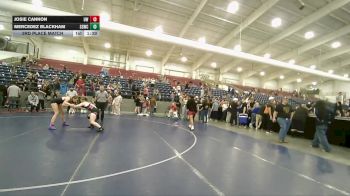 116 lbs 3rd Place Match - Mercedez Blackham, Sanpete Girls Wrestling Club vs Josie Cannon, Uintah Wrestling