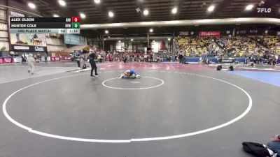 80 lbs 3rd Place Match - Hunter Cole, Redfield Youth Wrestling vs Alex Olson, Garretson Blue Dragons