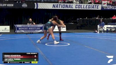 136 lbs Cons. Round 5 - Viktorya Torres, King University vs Diana Dzasezeva, Northern Michigan University