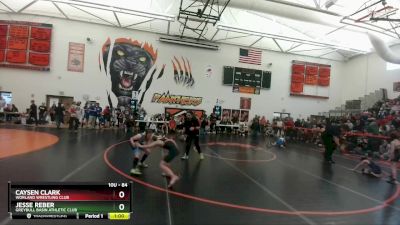 84 lbs Quarterfinal - Caysen Clark, Worland Wrestling Club vs Jesse Reber, Greybull Basin Athletic Club