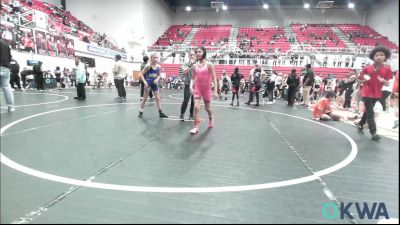 74-78 lbs Consolation - Madelynn Arriaga, Clinton Youth Wrestling vs Elijah Knight, Harrah Little League Wrestling