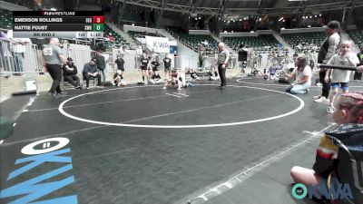 100 lbs Rr Rnd 2 - Emerson Rollings, SE Girls vs Hattie Foust, SW Girls