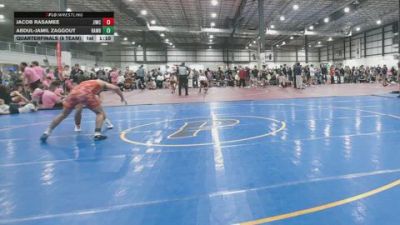 144 lbs Quarterfinals (8 Team) - Abdul-Jamil Zaggout, RALEIGH AREA WOLFPACK vs Jacob Rasamee, JAMES ISLAND WRESTLING CLUB