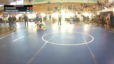 100 lbs 3rd Place Match - Ellie Mardis, Western Brown Youth Wrestling vs Nolan Graeter, Clyde Amatuer Wrestling