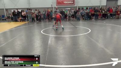 92-101 lbs Round 1 - Allison Lyman, River City Wrestling LLC vs Braelynn Santens, Smithfield Wrestling