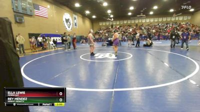 235 lbs Quarterfinal - Rey Mendez, Ernest Righetti vs Ella Lewis, Morro Bay