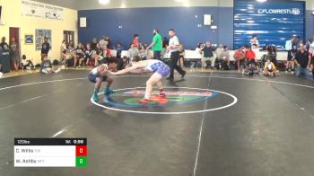 120 lbs Consi Of 16 #1 - Carter Willis, Top Gun Wrestling Academy vs Will Ashby, Riptide