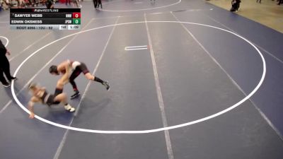 12U - 92 lbs Champ. Round 2 - Sawyer Webb, No Nonsense Wrestling vs Edwin Oksness, Jack Pine Savage Wrestling