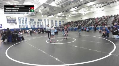 100 lbs Champ. Round 1 - Kayla Corona, Alta Loma vs Dejah Aldridge, Trabuco Hills
