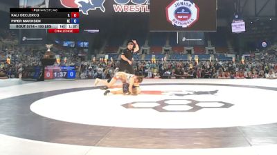 100 lbs Cons. Sub-rd Of 32 - Kali DeClercq, Illinois vs Piper Marxsen, Nebraska
