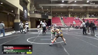 88 lbs 3rd Place Match - Raul Rueda, Alpha Academy vs Briella Fox, Derby Wrestling Club