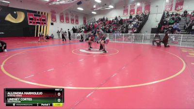 145 lbs Cons. Round 2 - Allondra Marmolejo, Rancho Verde vs Lindsey Cortes, Westminster