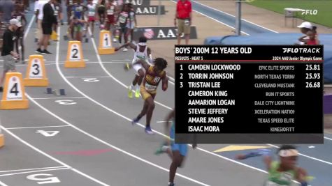 Youth Boys' 200m, Finals 6 - Age 12