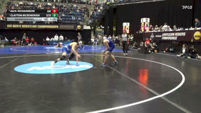 165 lbs Quarterfinal - Clayton McDonough, Luther vs Jack Richardson, JWU (Providence)